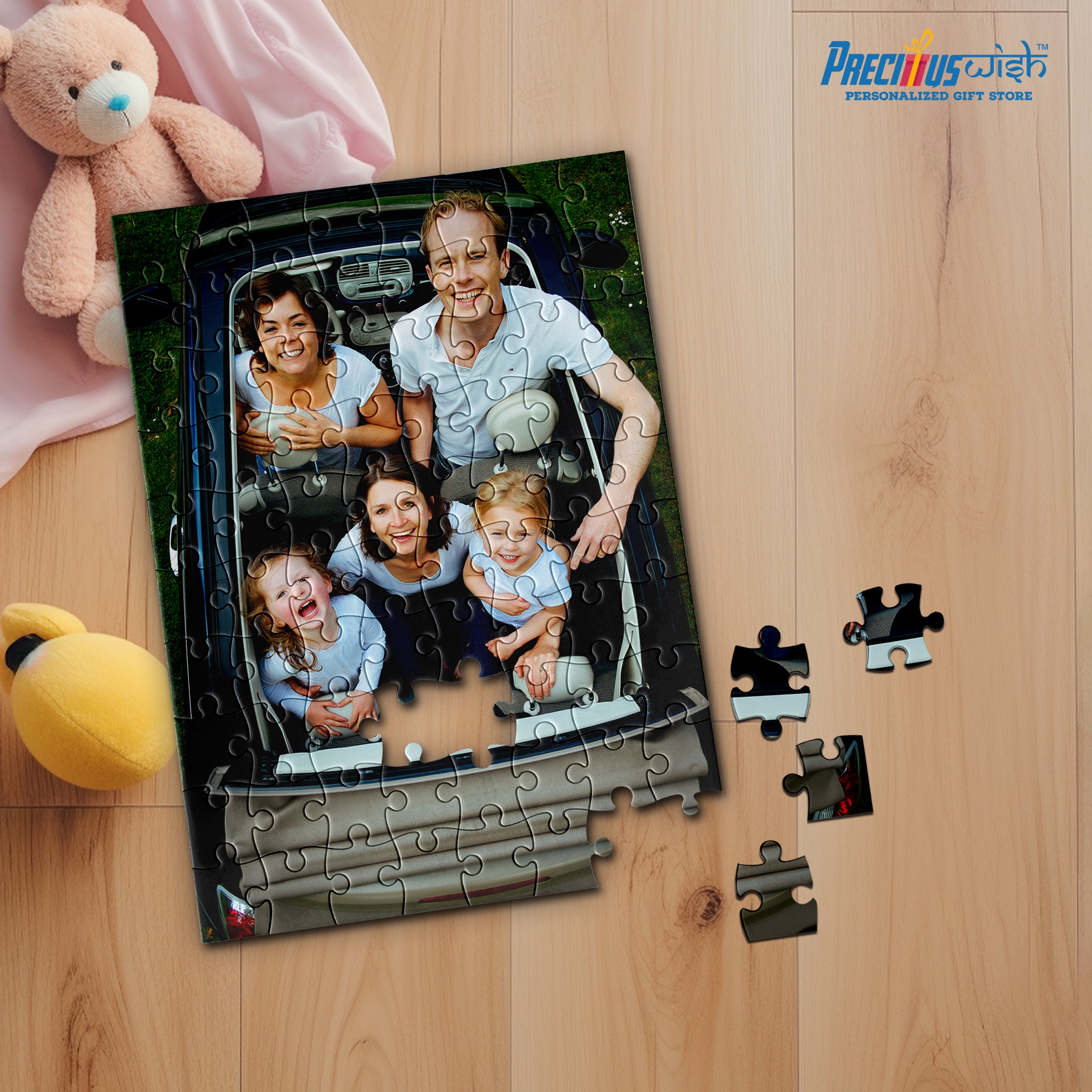 Customized Jigsaw Puzzle With Family Photo Rectangle Vertical