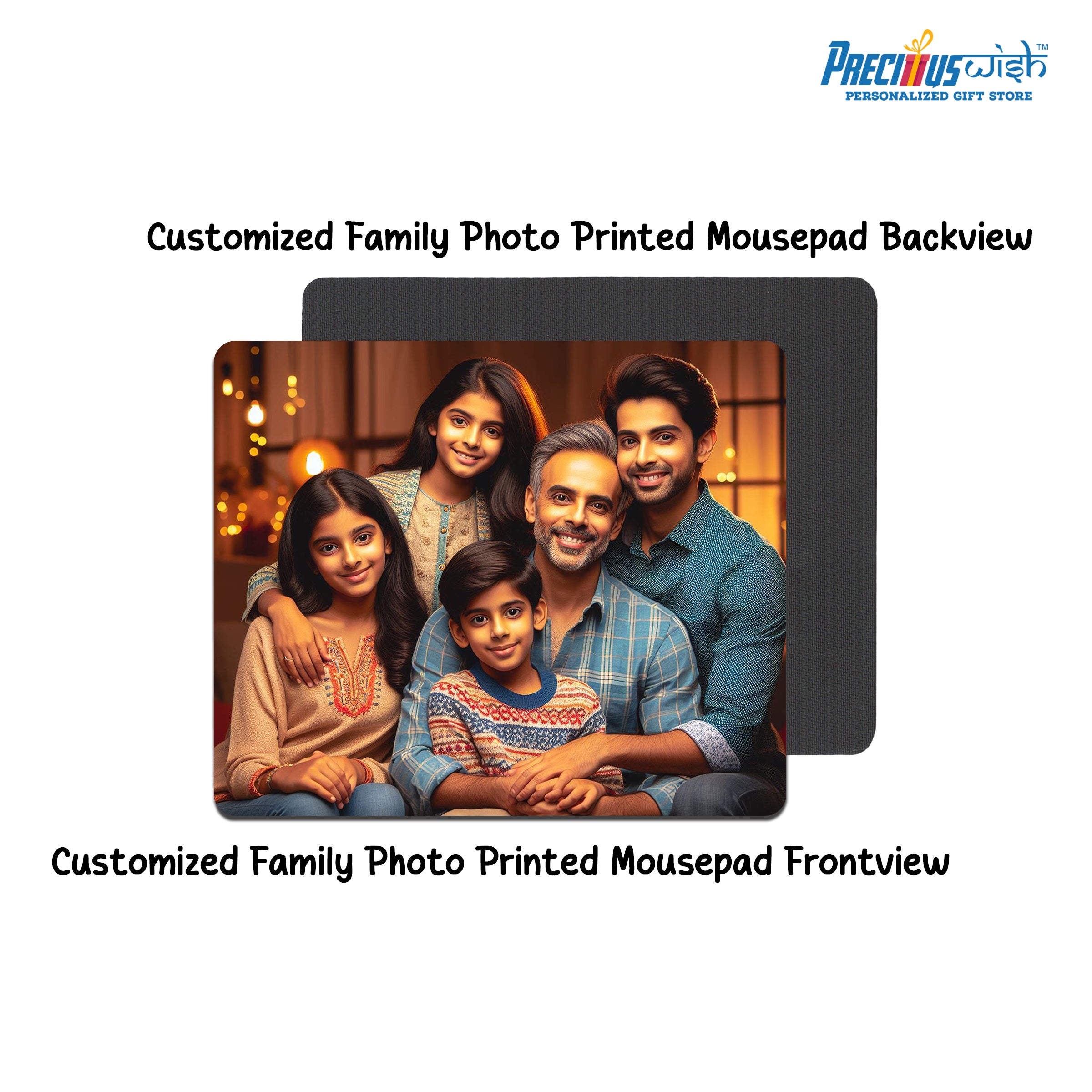 Customized Family Photo Printed Mouse Pad - 3Pack