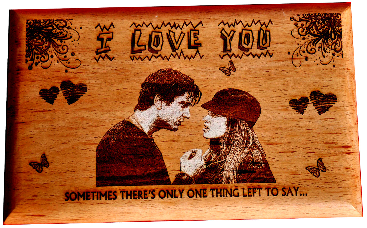 Engraved Wooden Personalized Photo Plaques (6x9)