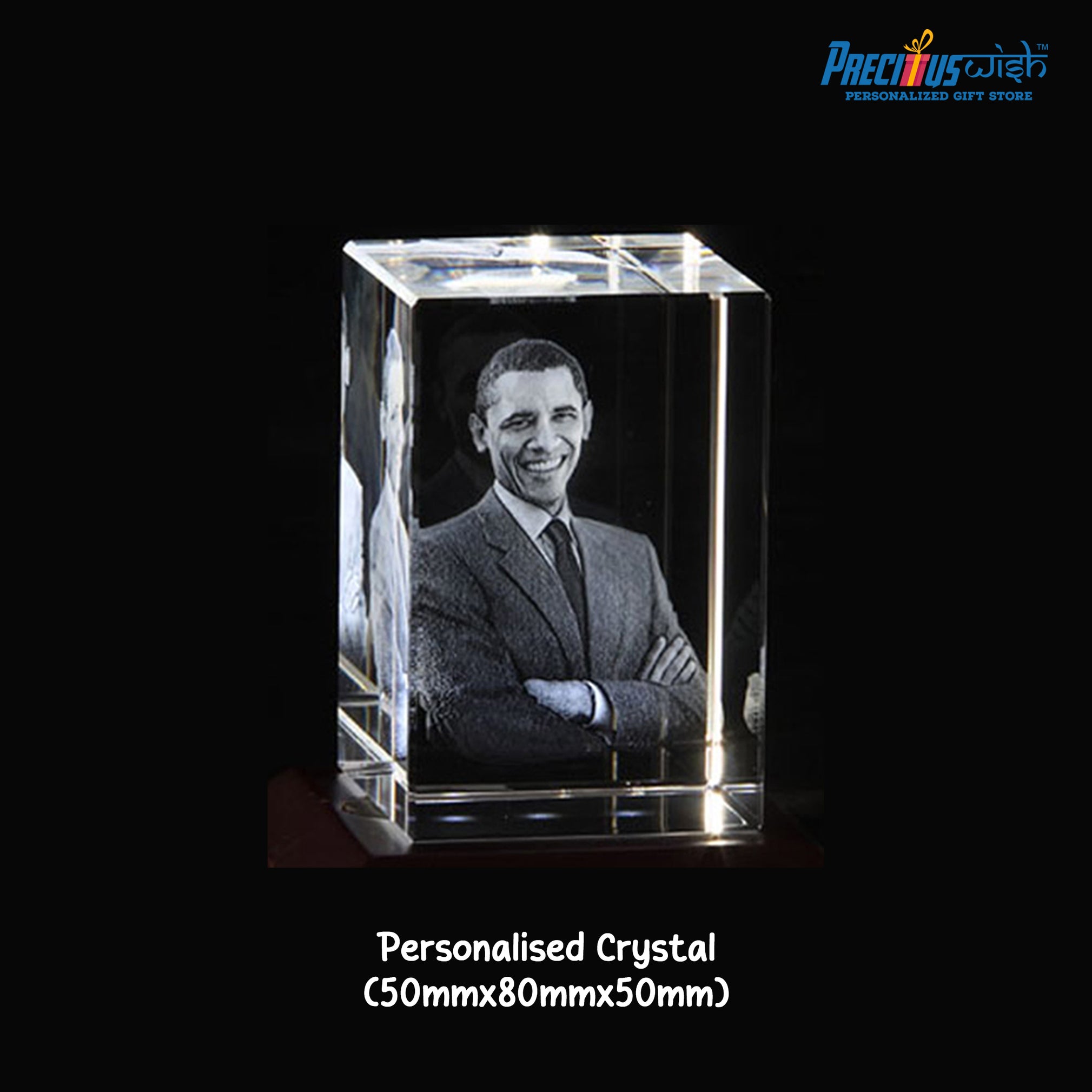 Personalised Crystal (50mmx80mmx50mm)