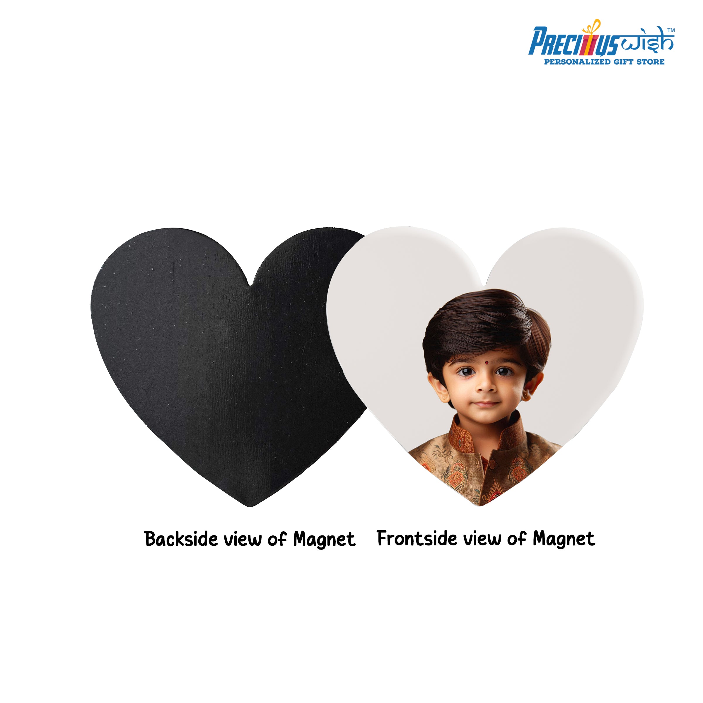 Heart Shape Aluminium Fridge magnet