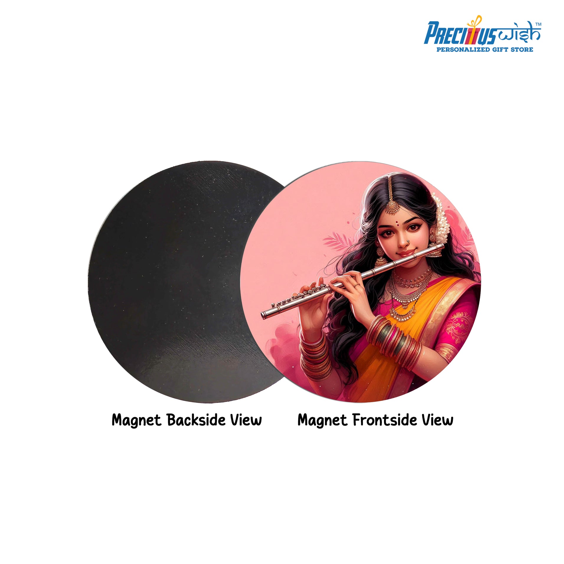 Round Shape Aluminium Fridge magnet