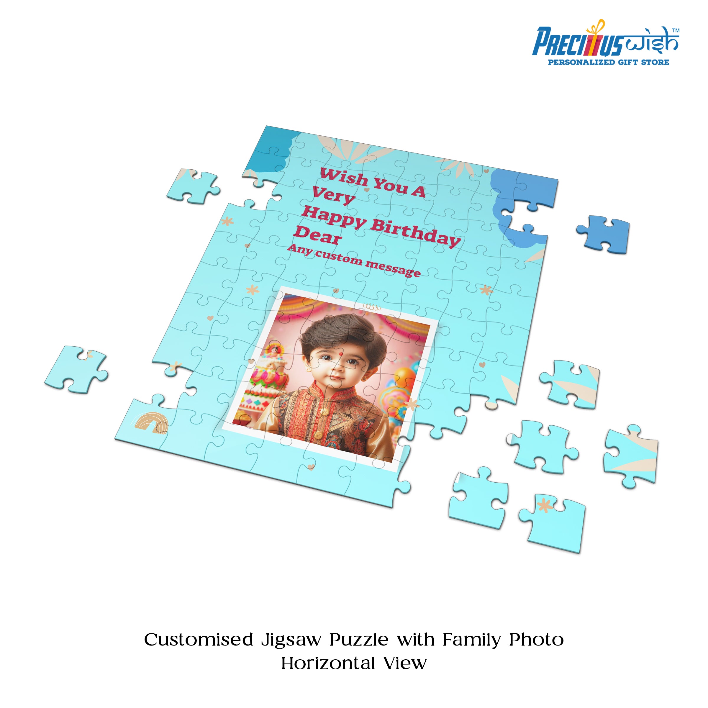 Customized Jigsaw Puzzle Birthday Photo Rectangle Horizontal