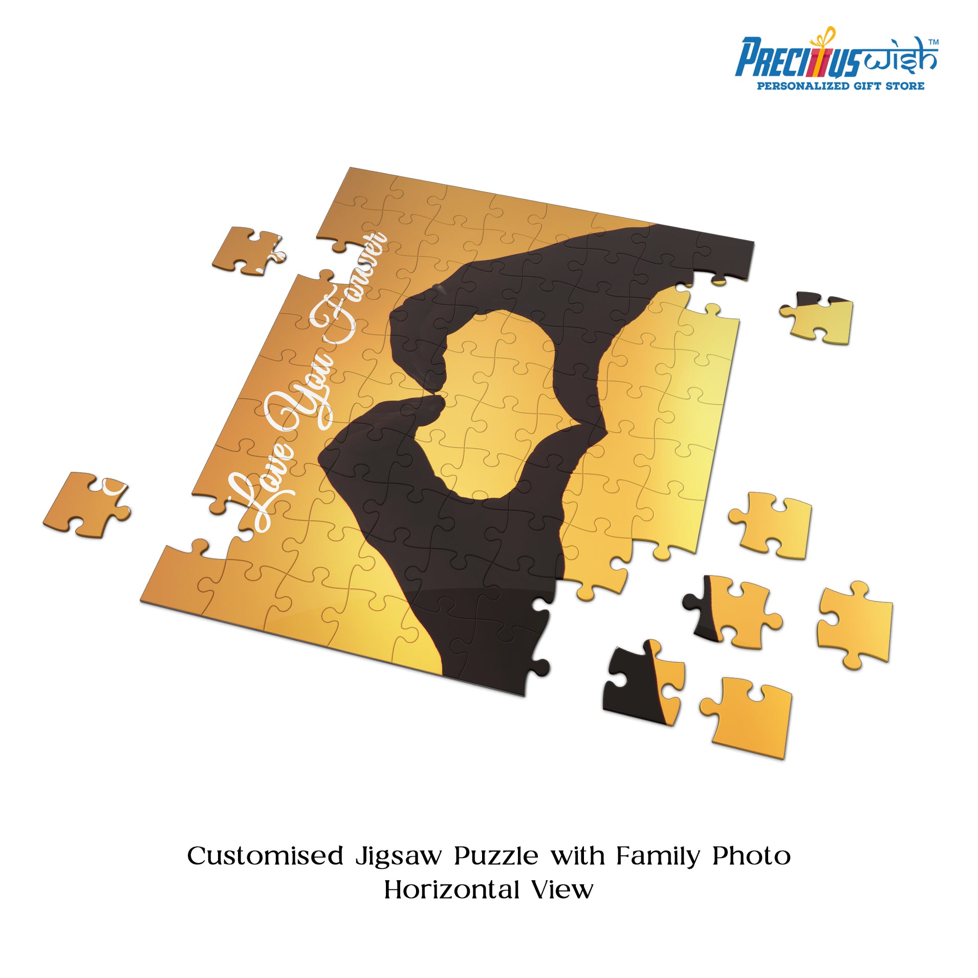 Customized Jigsaw Puzzle Love You Forever Rectangle Horizontal