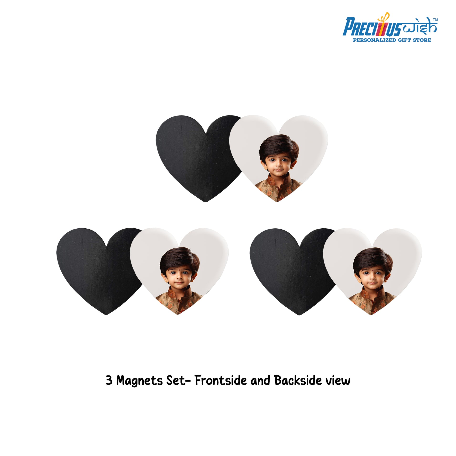 Heart Shape Aluminium Fridge magnet