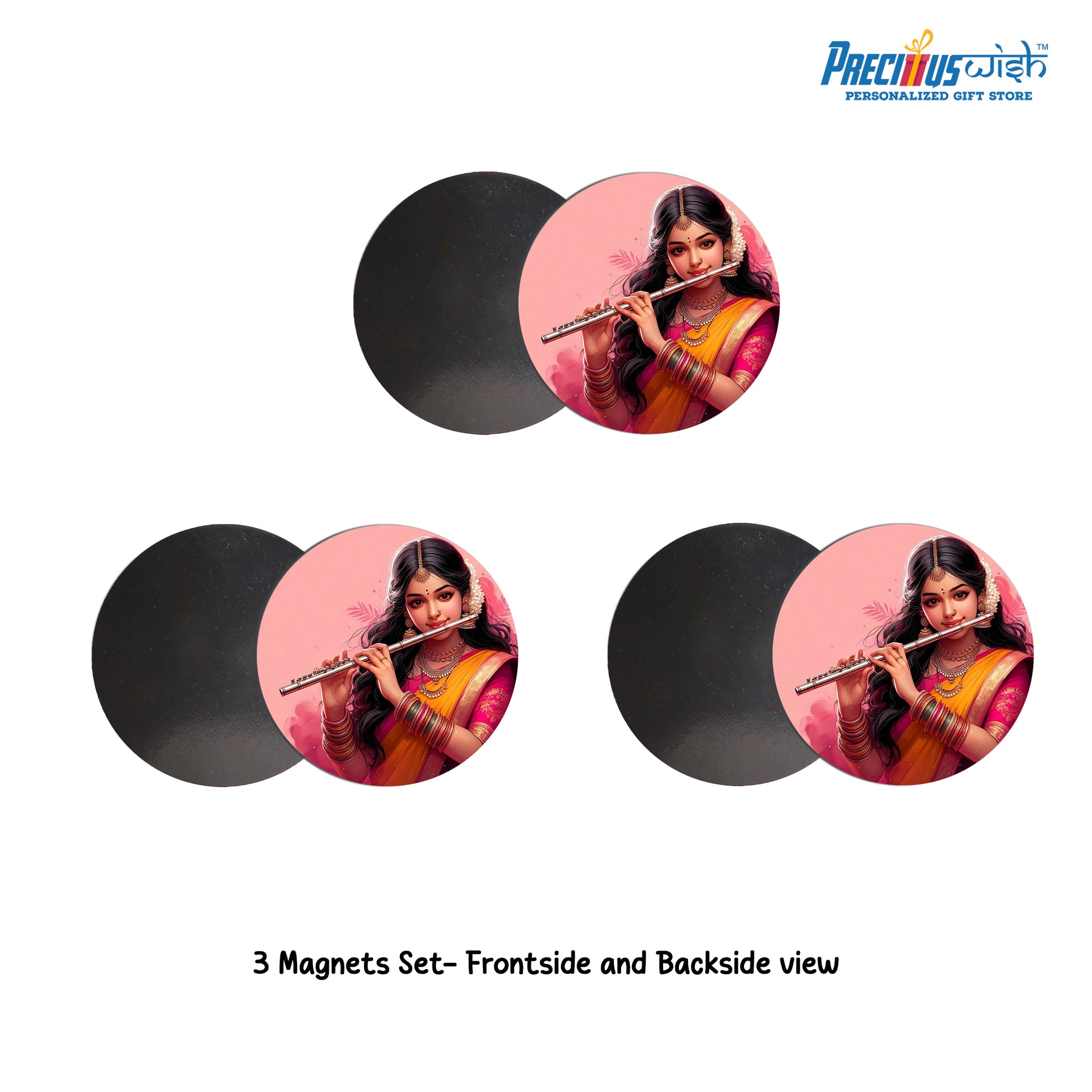 Round Shape Aluminium Fridge magnet