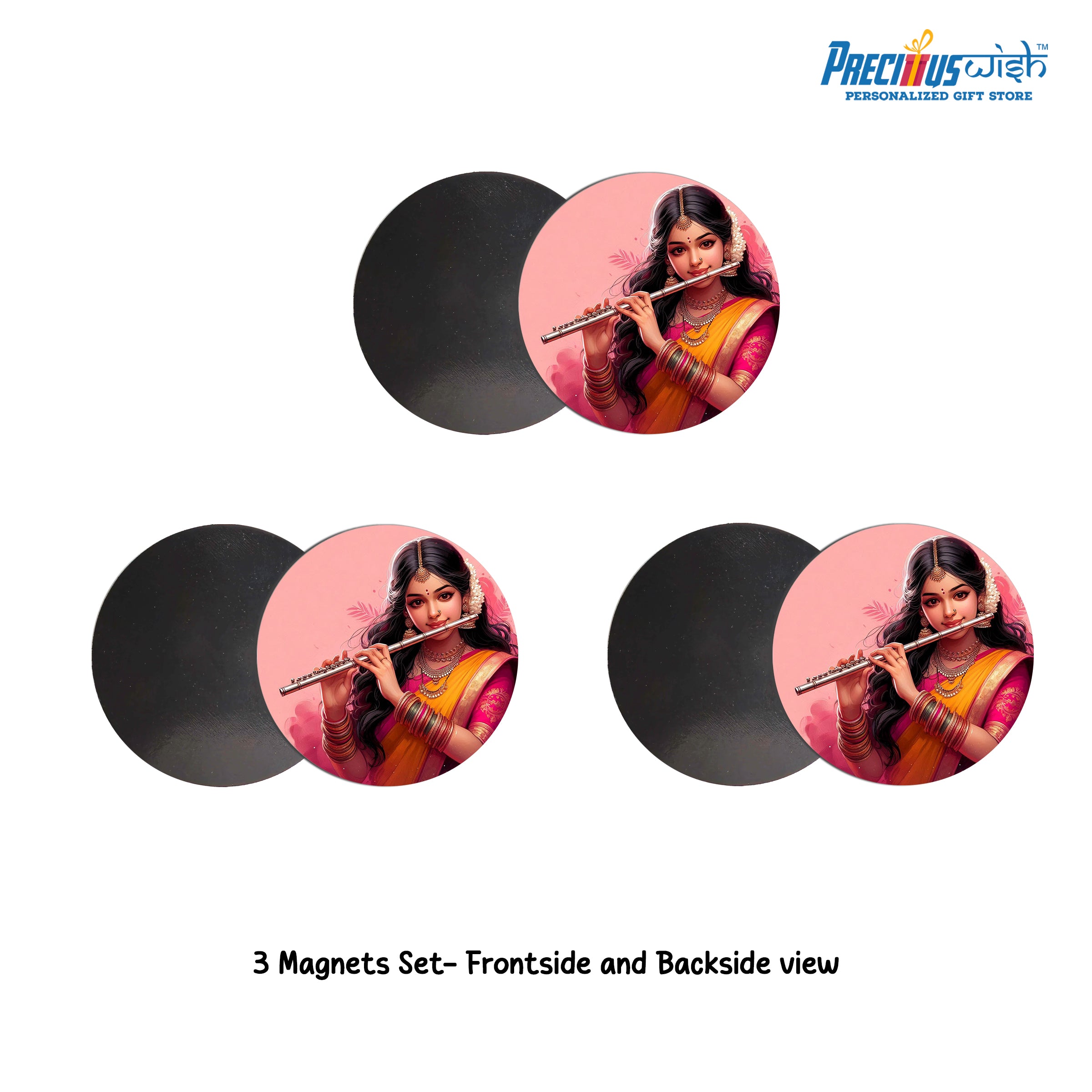 Round Shape Aluminium Fridge magnet