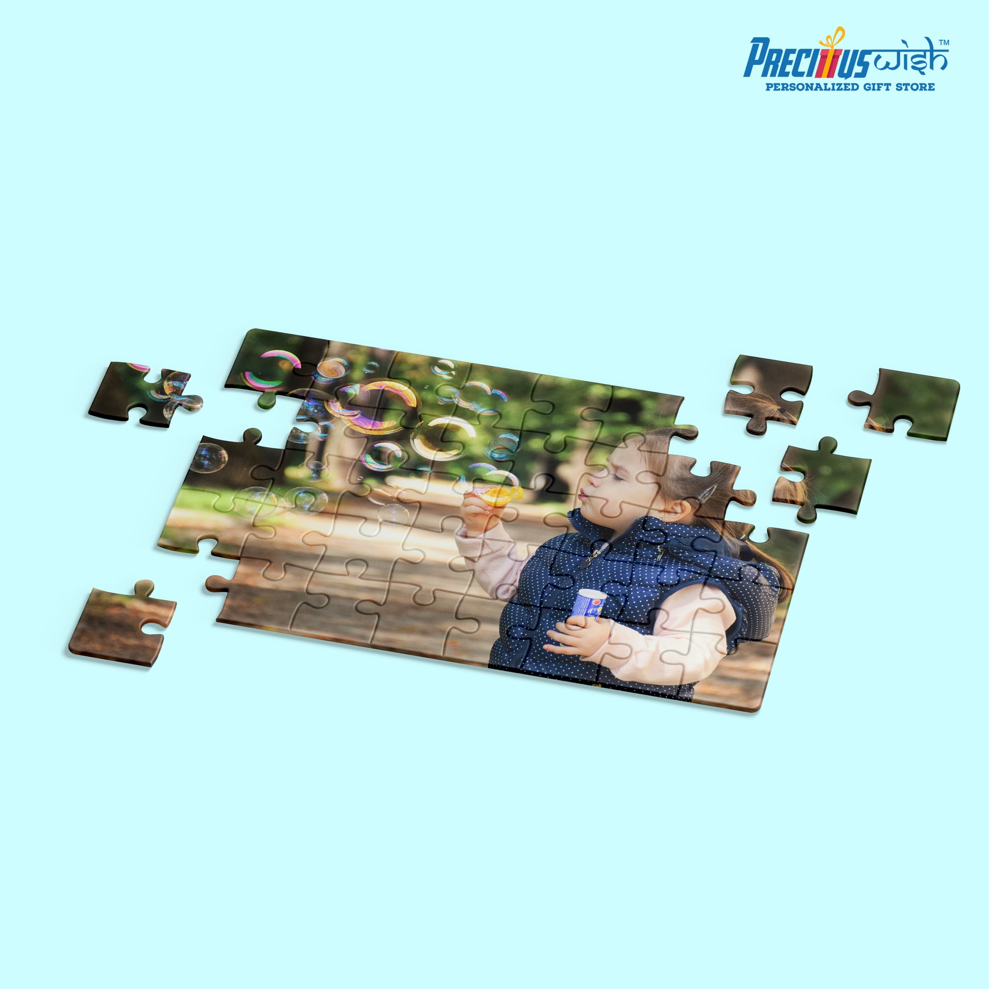 Customized Jigsaw Puzzle With Kids Photo Rectangle Horizontal