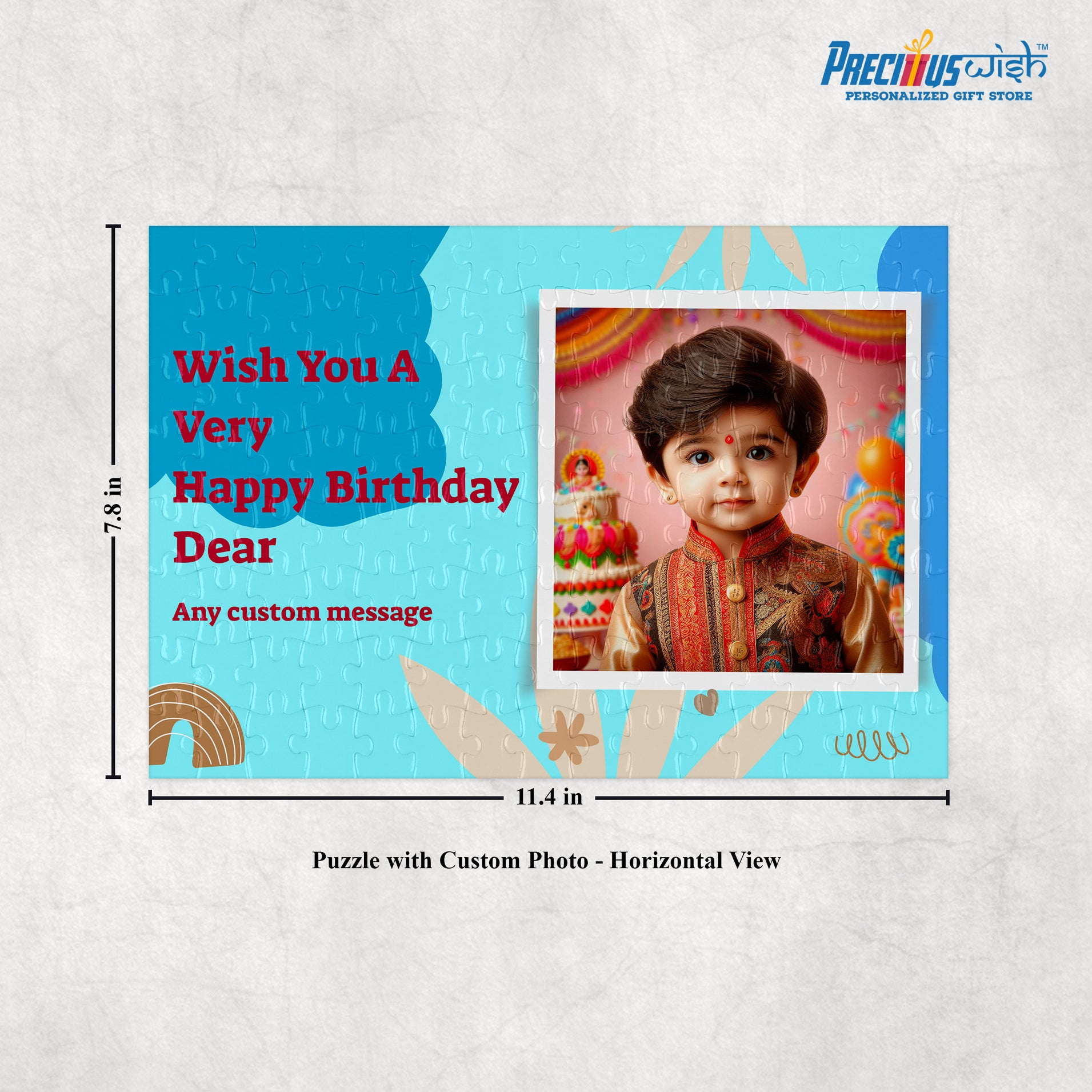 Customized Jigsaw Puzzle Birthday Photo Rectangle Horizontal