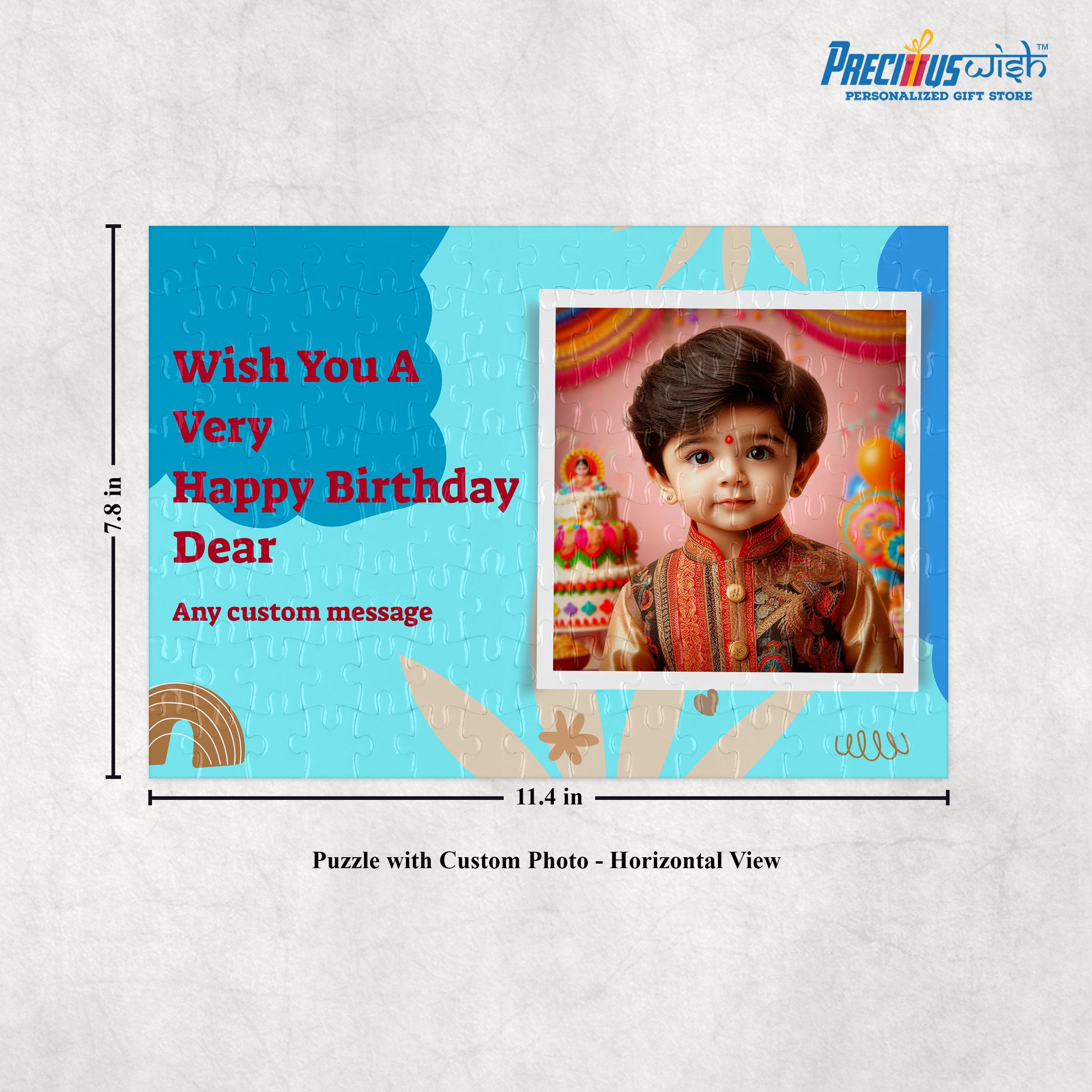 Customized Jigsaw Puzzle Birthday Photo Rectangle Horizontal