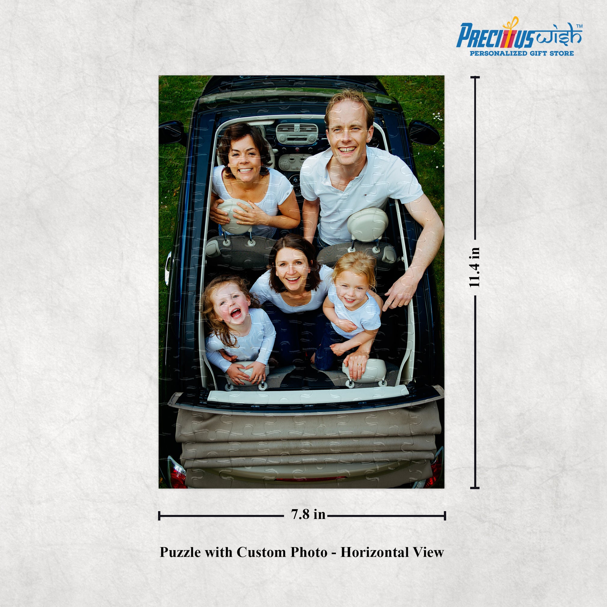 Customized Jigsaw Puzzle With Family Photo Rectangle Vertical