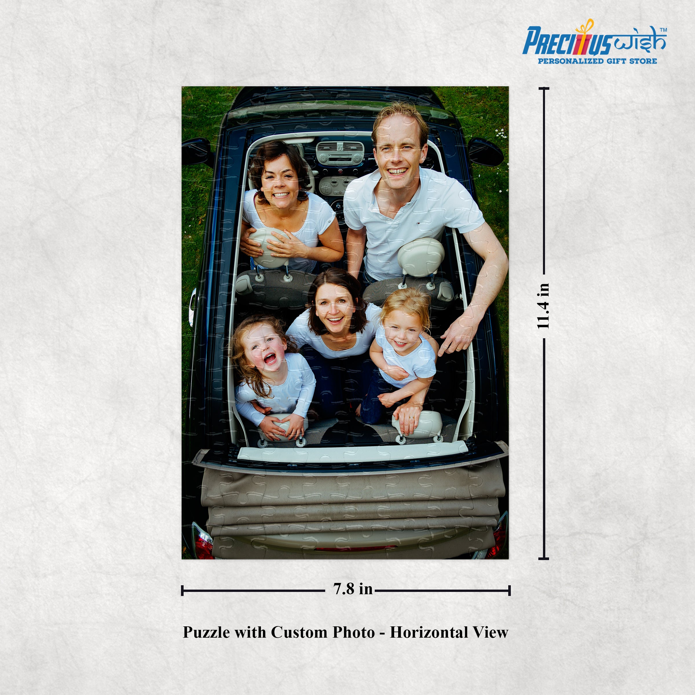 Customized Jigsaw Puzzle With Family Photo Rectangle Vertical