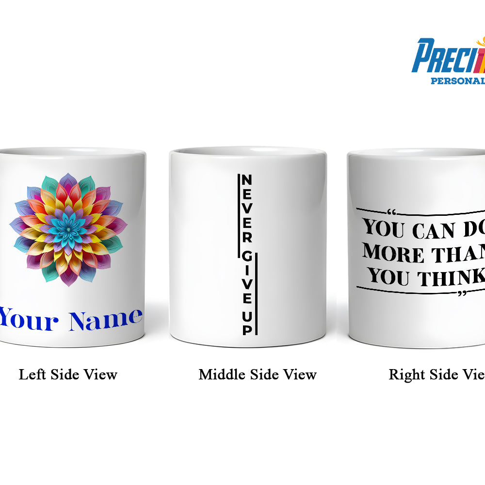 Customized Mandala Name Quote Mug