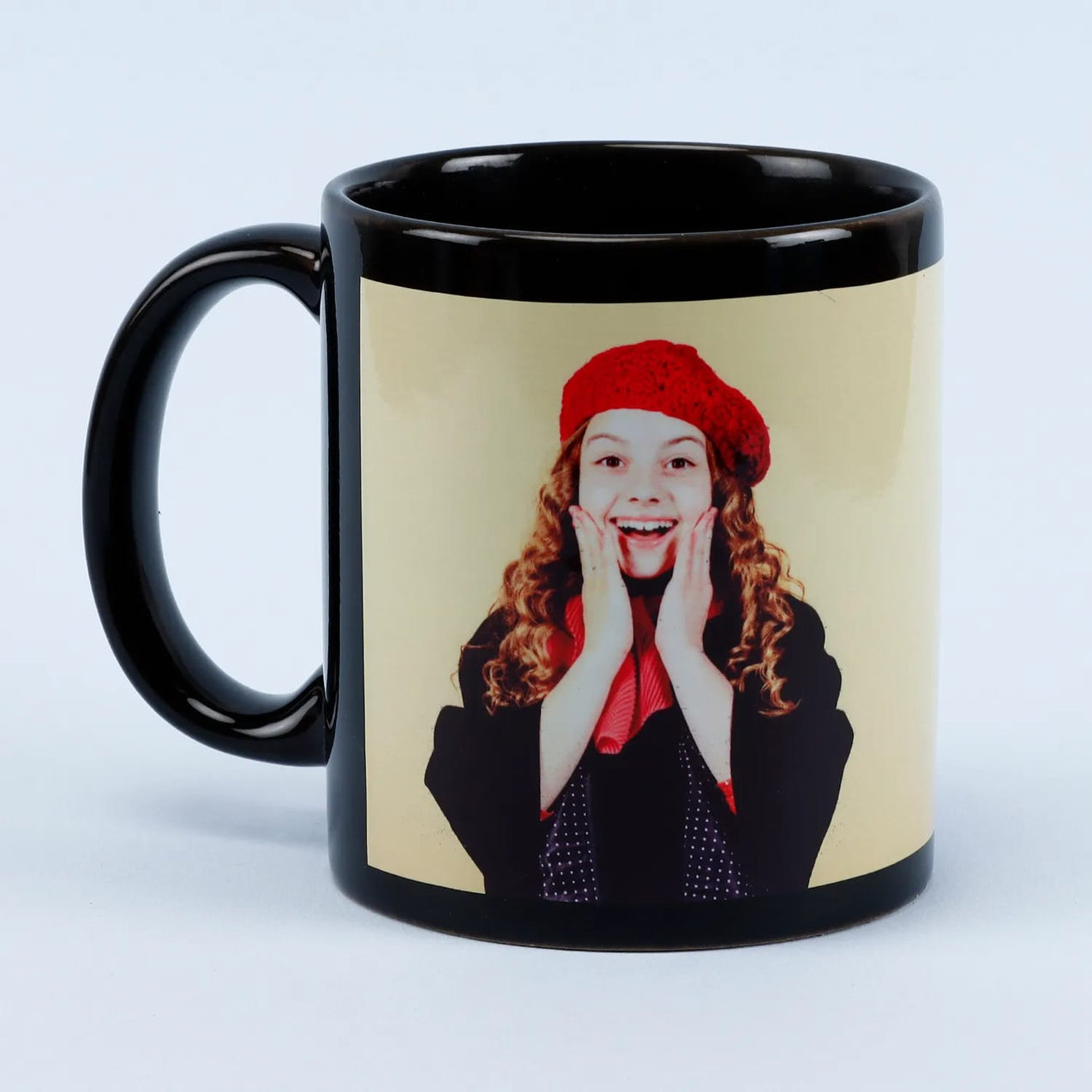 Customized Black Patch Mug with Photo