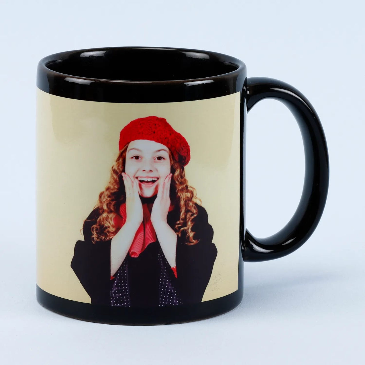Customized Black Patch Mug with Photo