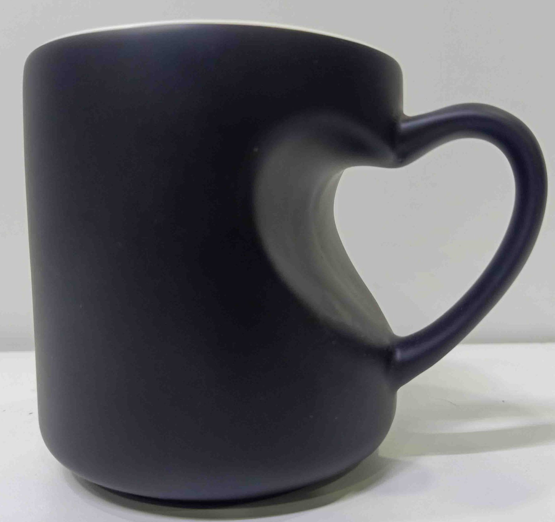 Personalized Image on Inner Heart Handle Shape Magic Mug