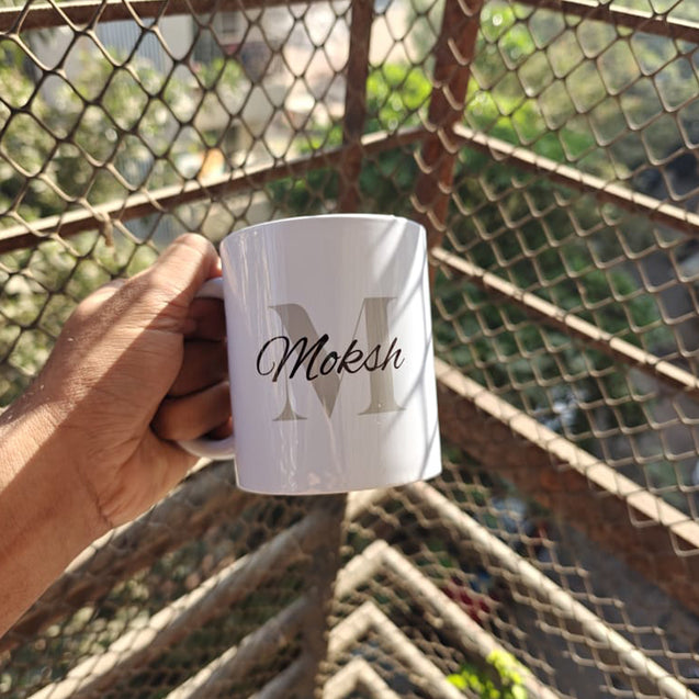 Customized White Ceramic Mug With Name